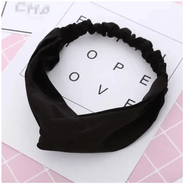 Luxury Women's Headband Vintage Cross Knot Elastic Hair Bands Soft Solid Hairband Girls Hair Accessories Floral Turban Bandanas Head Wrap