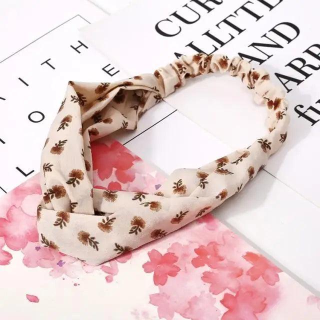 Luxury Women's Headband Vintage Cross Knot Elastic Hair Bands Soft Solid Hairband Girls Hair Accessories Floral Turban Bandanas Head Wrap