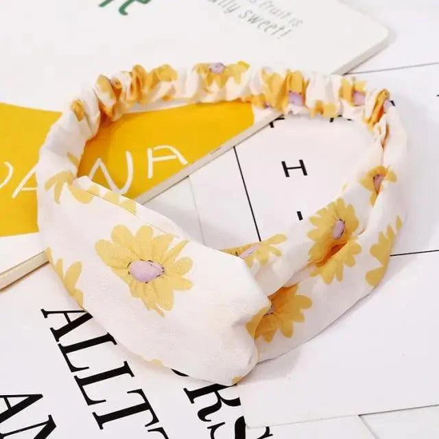 Luxury Women's Headband Vintage Cross Knot Elastic Hair Bands Soft Solid Hairband Girls Hair Accessories Floral Turban Bandanas Head Wrap