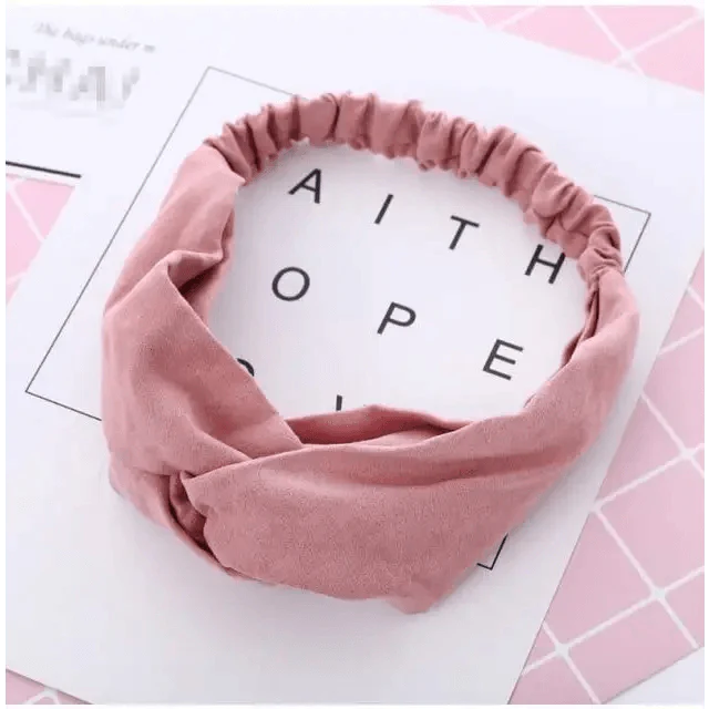 Luxury Women's Headband Vintage Cross Knot Elastic Hair Bands Soft Solid Hairband Girls Hair Accessories Floral Turban Bandanas Head Wrap