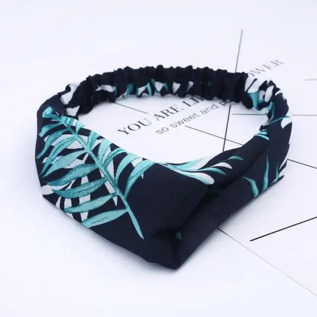 Luxury Women's Headband Vintage Cross Knot Elastic Hair Bands Soft Solid Hairband Girls Hair Accessories Floral Turban Bandanas Head Wrap