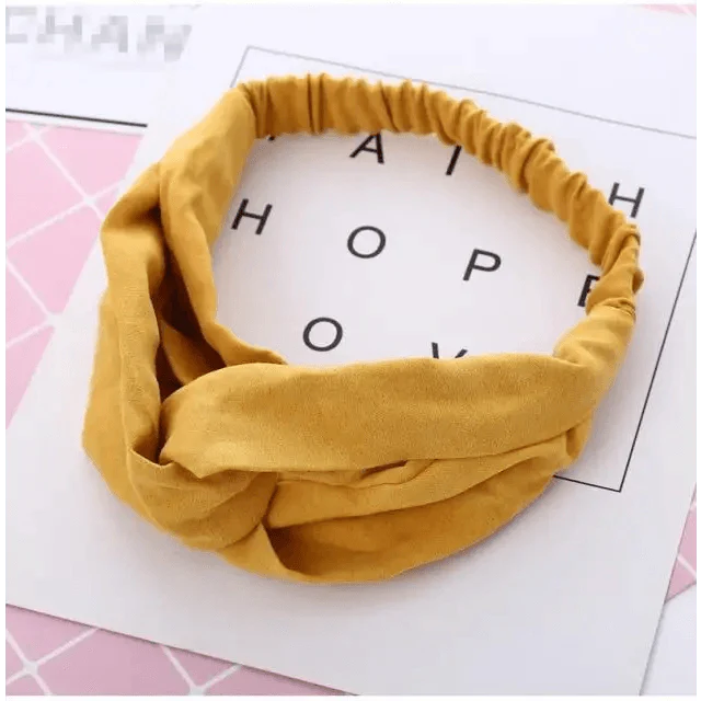 Luxury Women's Headband Vintage Cross Knot Elastic Hair Bands Soft Solid Hairband Girls Hair Accessories Floral Turban Bandanas Head Wrap