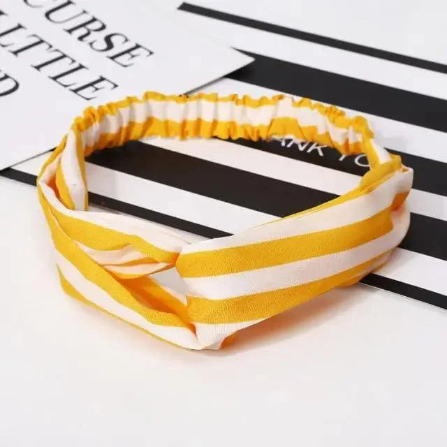 Luxury Women's Headband Vintage Cross Knot Elastic Hair Bands Soft Solid Hairband Girls Hair Accessories Floral Turban Bandanas Head Wrap