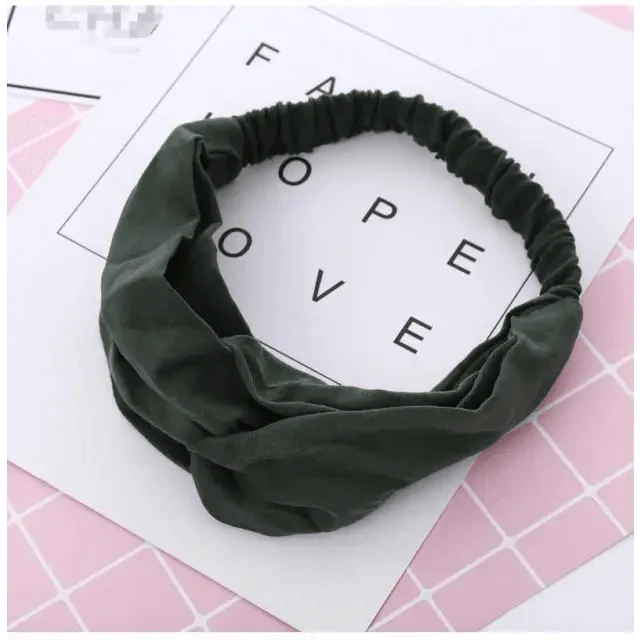 Luxury Women's Headband Vintage Cross Knot Elastic Hair Bands Soft Solid Hairband Girls Hair Accessories Floral Turban Bandanas Head Wrap