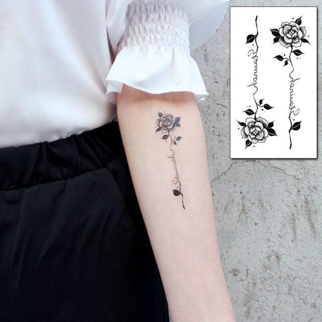 Luxury Womens Different Temporary Waterproof Tattoo Sticker Feather Dandelion Tattoos For Makeup Party