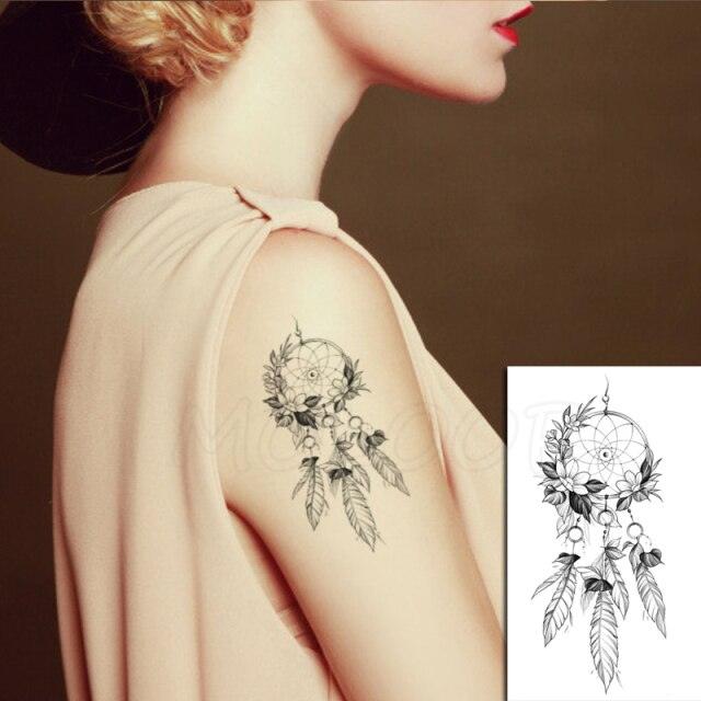 Luxury Womens Different Temporary Waterproof Tattoo Sticker Feather Dandelion Tattoos For Makeup Party