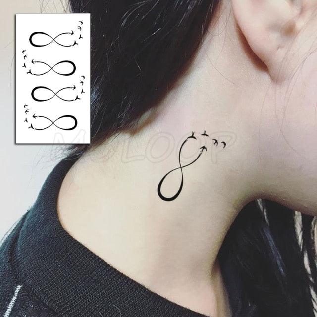 Luxury Womens Different Temporary Waterproof Tattoo Sticker Feather Dandelion Tattoos For Makeup Party