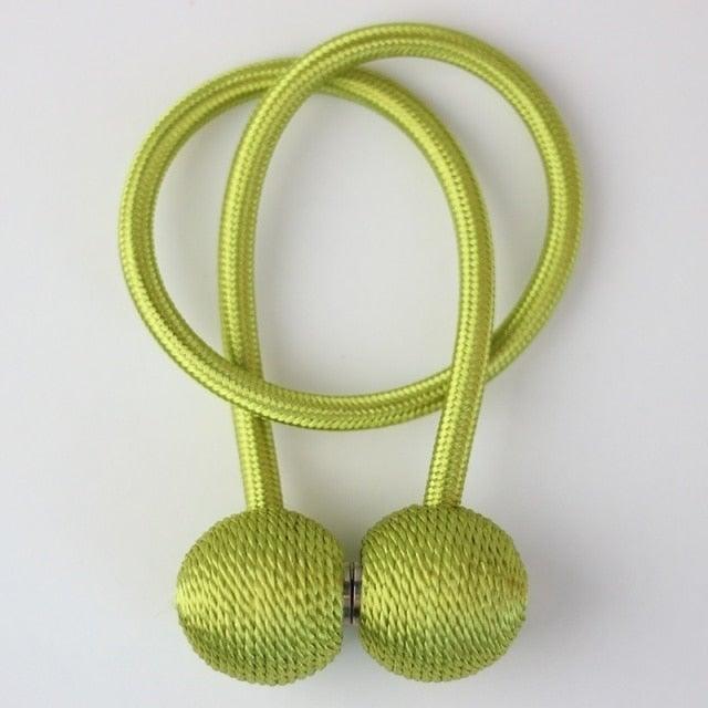 Magnetic Curtain Tieback Buckle Strap Holdbacks Magnet Clip For Curtain Rod Tie Backs Hanging Belts Rope Accessories Upgraded Curtain Buckles European Style Decorative Weave Rope Curtain Holdbacks Holder For Window Decor Curtain Clips Rope Straps Magnet