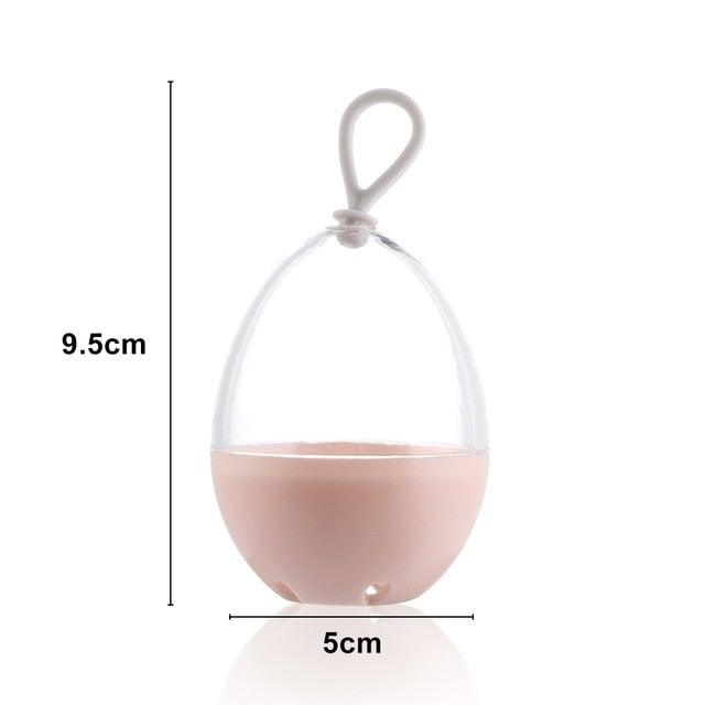 Makeup Sponge Case Capsule Shaped Box Container Makeup Drying Holder Easy Sponge Display Storage Cosmetic Puff Holder Egg Shape Box