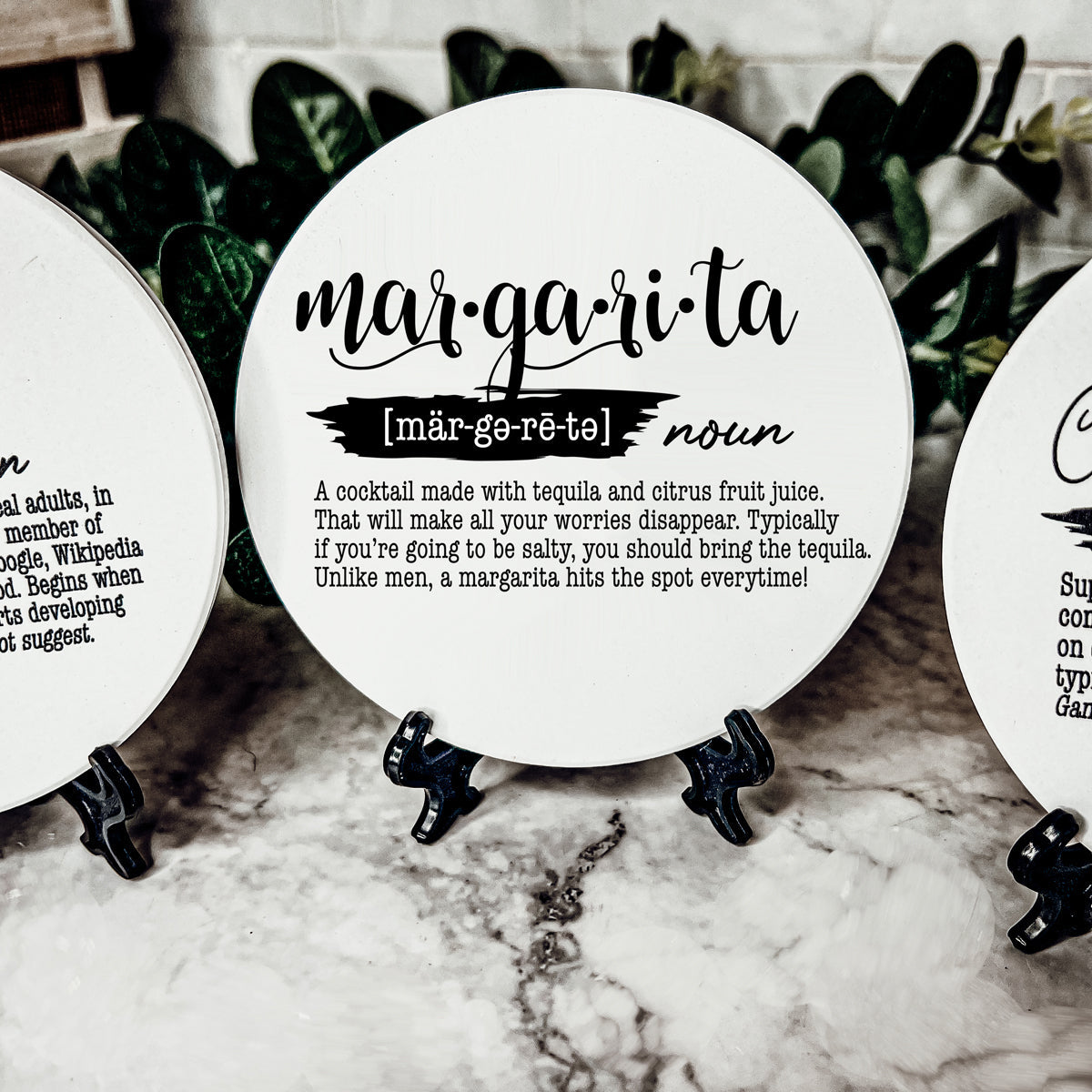 Funny Drink Definition Coasters Set Dictionary Quote Coasters For Bar And Countertop Decor