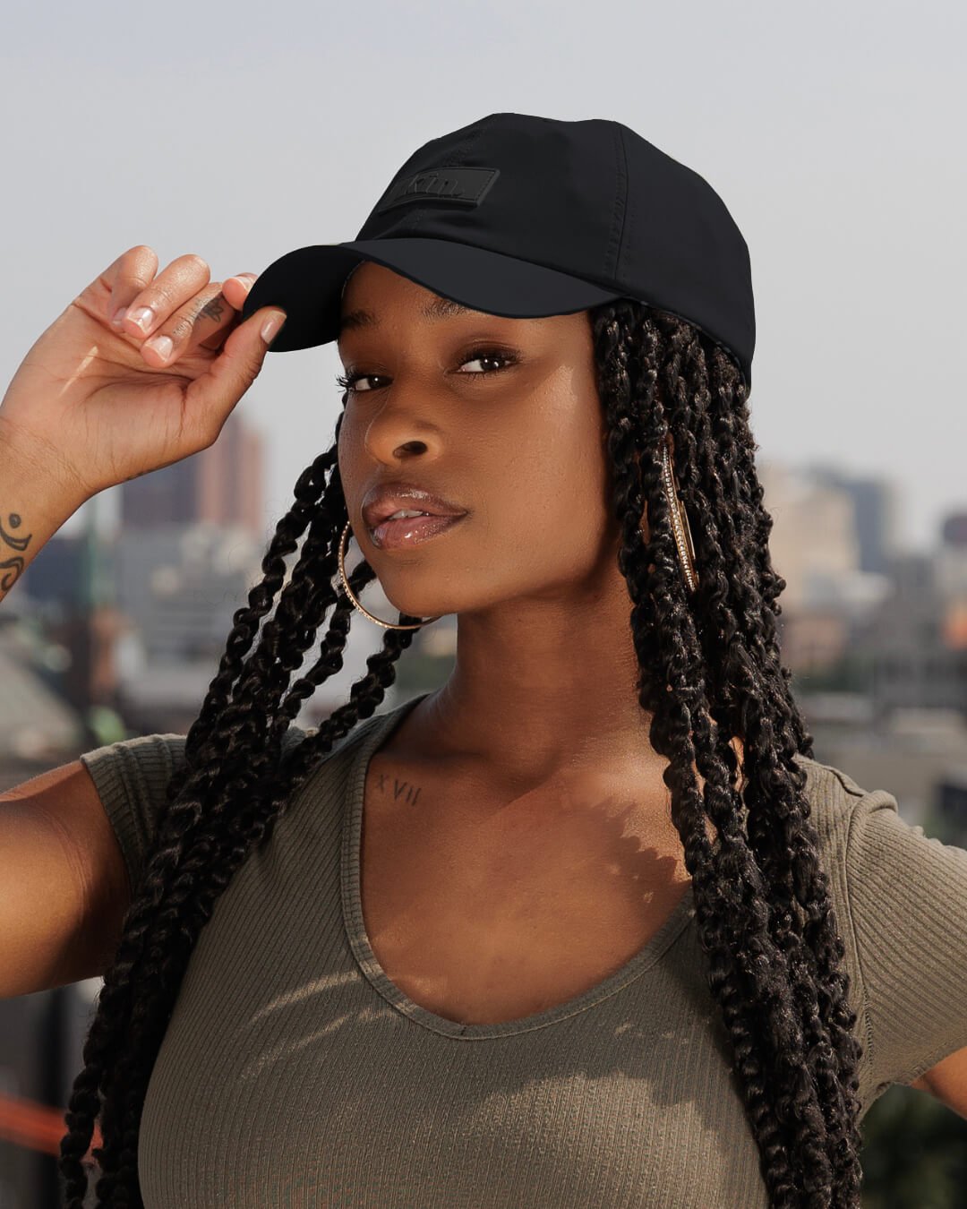 Black Waterproof Satin Lined Dad Hat - ThisandThatShoppe