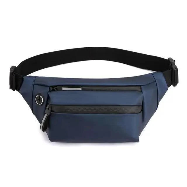 Sac banane homme bleu imperméable, sac de poitrine tendance, nouveau design, haute qualité, pour sports de plein air, sac à bandoulière de voyage pour hommes