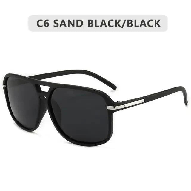 Men Elegant Cool Square Style Fashion Polarized Sunglasses Driving Vintage Design UV400 Sun Glasses