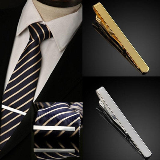 Men Metal Silver Gold Color Simple Necktie Tie Bar Men Boys Metal  Classic Simple Necktie Tie Bar Elegant Vintage Clasp Clip Pin Clasp Retro Tie Clip Pin Men Stainless Steel Business Necktie Tie Fashion Clasps