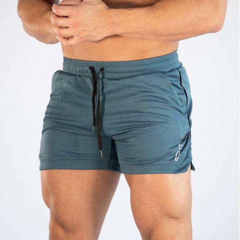 Men's Gym Training Shorts Men Sports Casual Clothing Fitness Workout Running Grid quick-drying compression Shorts Athletics Quick Dry Active Running Bodybuilding Shorts with Pockets