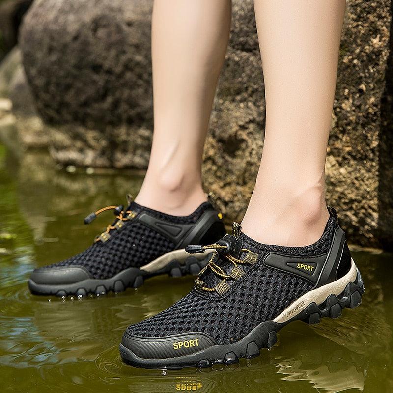Herren Anti-Rutsch-Wander-Kletter-Wassersportschuhe Strandschuhe Barfuß-Surfschuhe Outdoor-Fluss-Upstream-Schnelltrocknende Barfuß-Strand-Sneaker Schwimm-Boot-Angel-Yoga-Fitnessstudio