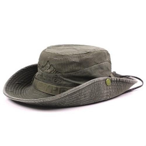 Men's Outdoor Traveling Cap Summer Mesh Breathable Retro Cotton Bucket Hat Unisex Adult High Quality Hat Jungle Fishing Hats Novelty Dad's Beach Cap Bucket Hat For Fishing Summer Adjustable Hat - ThisandThatShoppe
