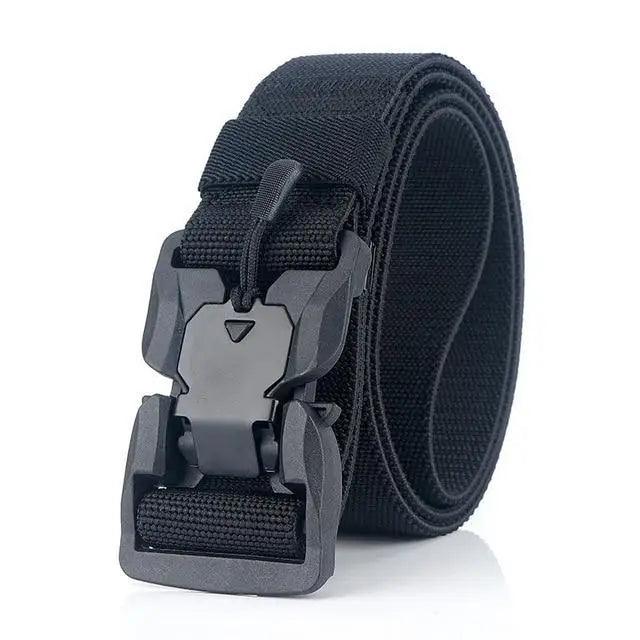 Men Tactical Quick Release Magnetic Buckle Belt Classic Soft Nylon Sports Duty Work Belts