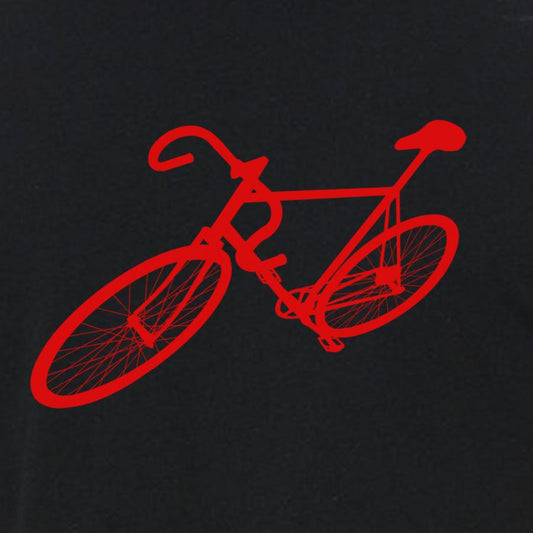 Herren-T-Shirt mit Fahrradmotiv, Baumwolle, weich, Schwarz