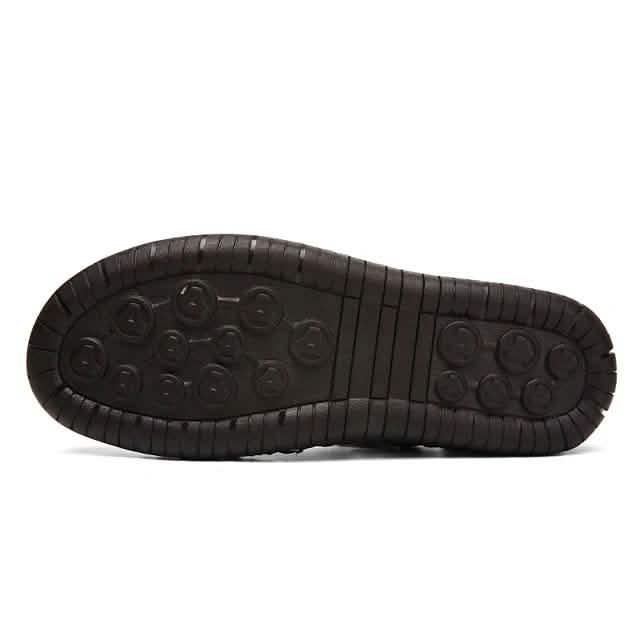 Sandales pour hommes en cuir de vachette respirantes Chaussures de marche décontractées pour la plage