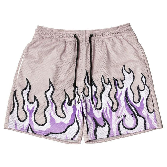 Mesh Breathable Men Shorts GYM Basketball Running Quick-Drying Shorts Baggy Flame Print Fashion Shorts Summer Shorts Basketball Running Quick-Drying Shorts Baggy Flame Print Shorts Summer Shorts