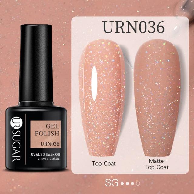 Modern Luxury Autumn Winter Womens Gel Polish Glossy Matte Diamond Effect Long Lasting Nail Art Sequins Design