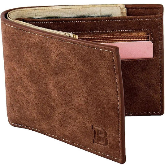 Moderne neue, hochwertige Brieftasche für Herren, modische Mini-Luxus-Geldbörse für Herren, Business-Kartenhalter, Herren-Geldtasche, Münzfach, schlanke Brieftasche für Herren aus PU-Leder mit 8 Fächern, zweifach faltbarer Kreditkartenhalter-Brieftasche