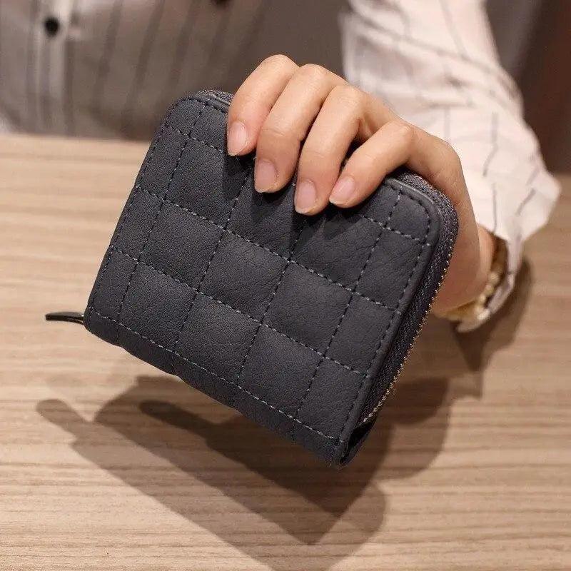 Modern PU Leather Card Holder Wallet Women Fashion Small Zipper Wallet Retro Mini Bags For Women