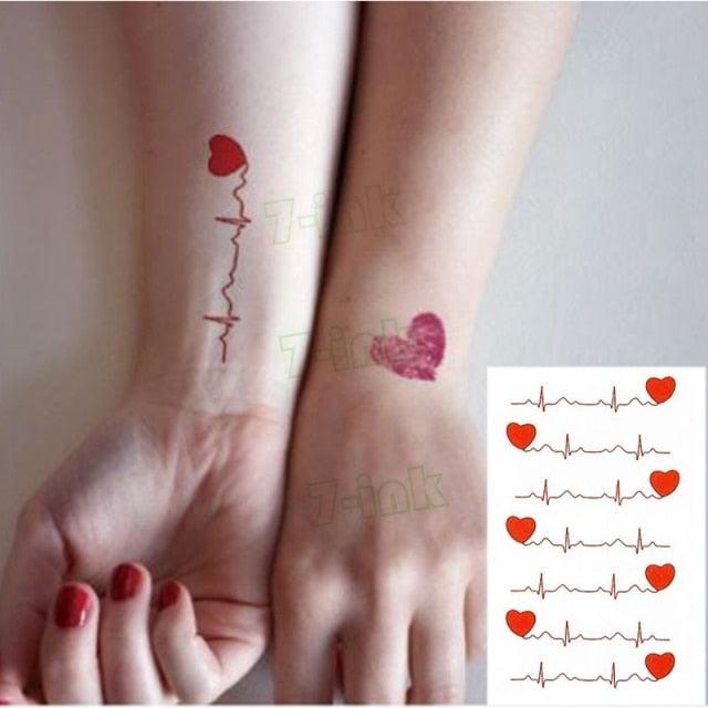 Modern Small Tattoo Sun Moon Heart Waterproof Temporary Tattoos High Quality Design For Womens