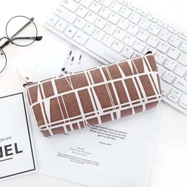 Modern Student Pencil Case Minimalist Simple Pen Bags Durable Zipper Pencil Cases For Office