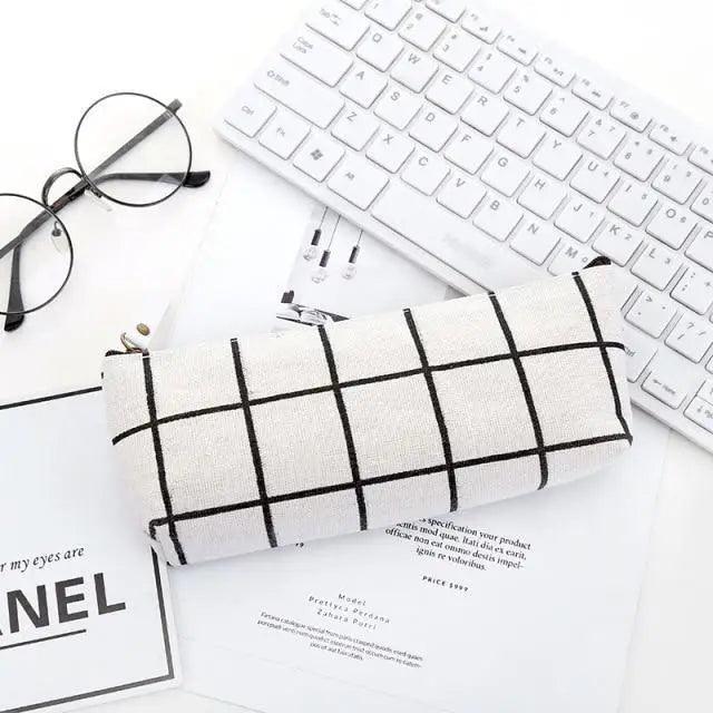 Modern Student Pencil Case Minimalist Simple Pen Bags Durable Zipper Pencil Cases For Office