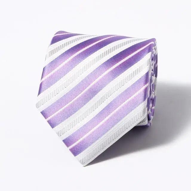 Modern Style Black Brown Wedding Neck Ties For Men Stylish Stripe Design Wedding And Casual Suit Neckties For Men
