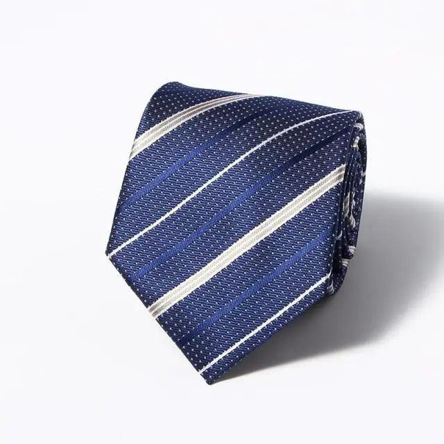 Modern Style Black Brown Wedding Neck Ties For Men Stylish Stripe Design Wedding And Casual Suit Neckties For Men
