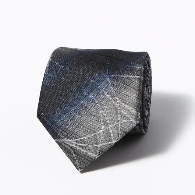 Modern Style Black Brown Wedding Neck Ties For Men Stylish Stripe Design Wedding And Casual Suit Neckties For Men