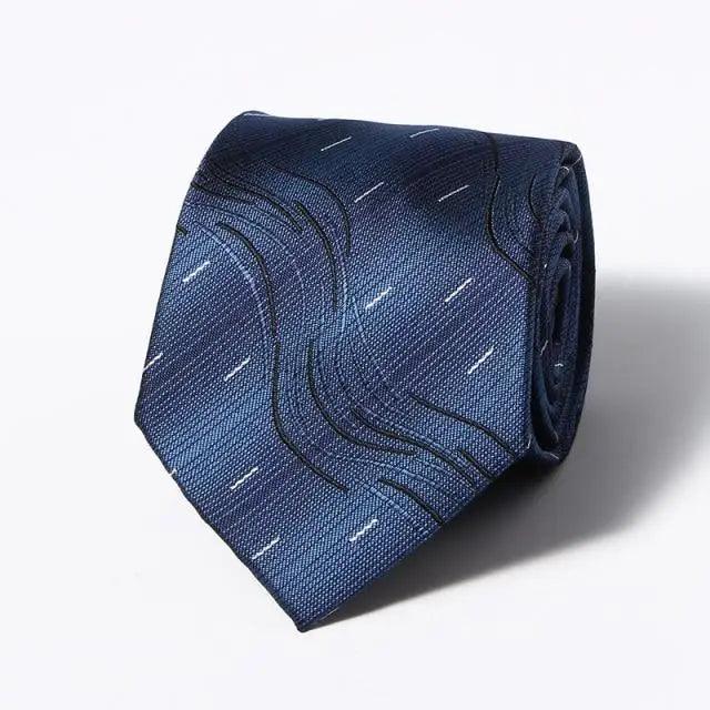 Modern Style Black Brown Wedding Neck Ties For Men Stylish Stripe Design Wedding And Casual Suit Neckties For Men