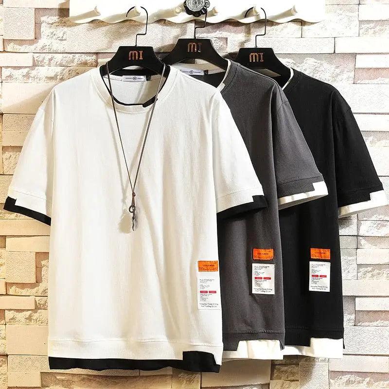 Moderne Sommer Kurzarm Neue Mode Weißes T-Shirt Streetwear One Piece Coole Hip Hop Rock Punk Herren Oberteile T-Shirt Kleidung Herren Grünes Oberteil Halbarm T-Shirt Herren Sommer Kurzarm Lockere Freizeitkleidung