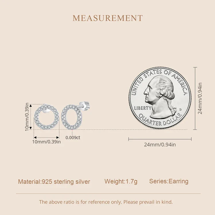 Moissanit 10mm Ohrstecker S925 Sterlingsilber Schraubverschluss Geschenk Mama