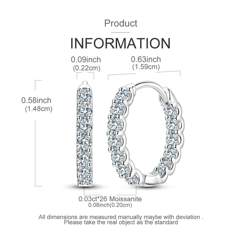 Moissanite 2mm Round Stud Earrings 925 Sterling Silver 0.036ct Bridal Gift