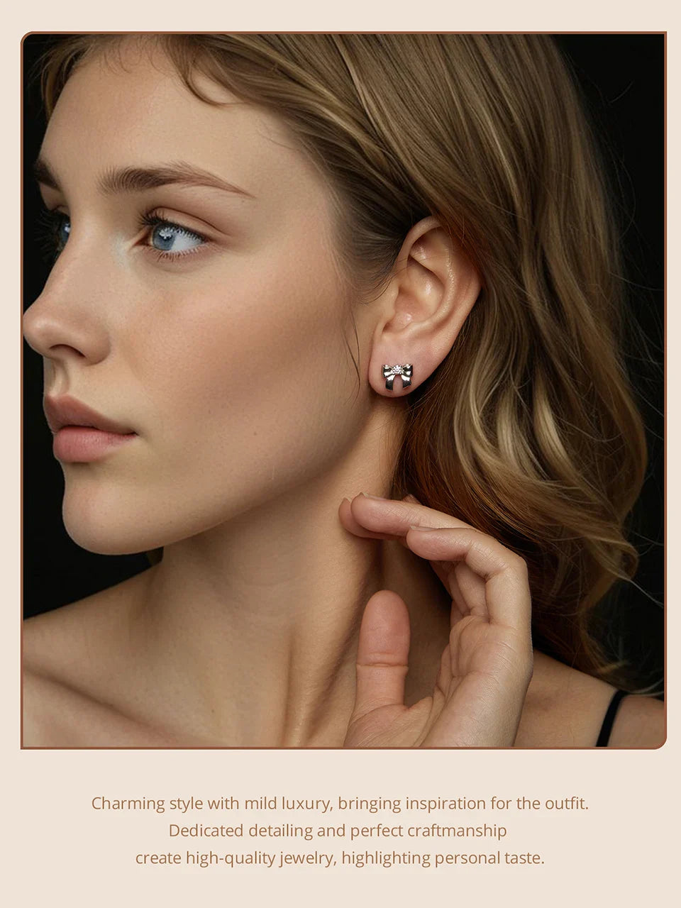 Moissanit-Ohrstecker mit Schleife, S925 Silber, Clip-On, Geschenk für Hochzeit und Verlobung
