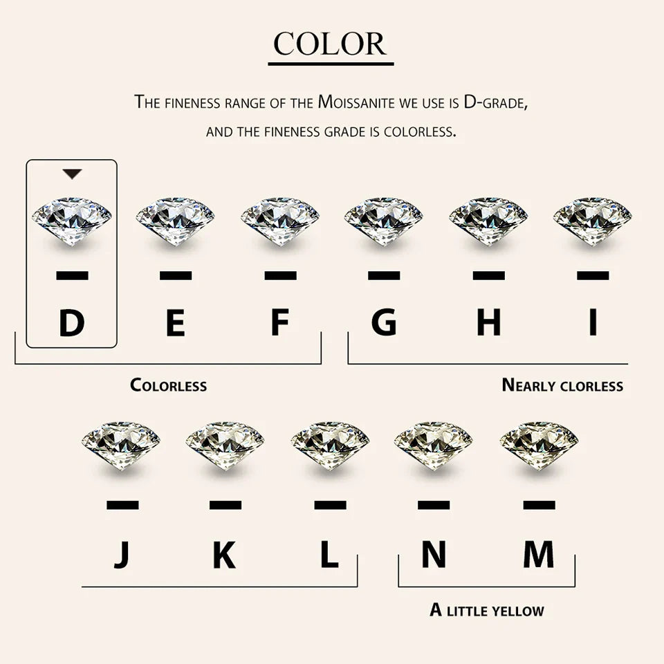 Boucles d'oreilles clous trèfle papillon en moissanite, argent 925, taille diamant, cadeau de mariage