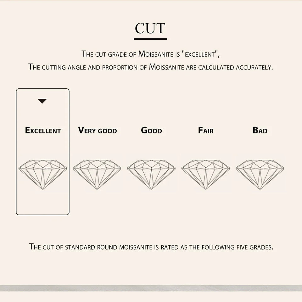 Boucles d'oreilles clous trèfle papillon en moissanite, argent 925, taille diamant, cadeau de mariage