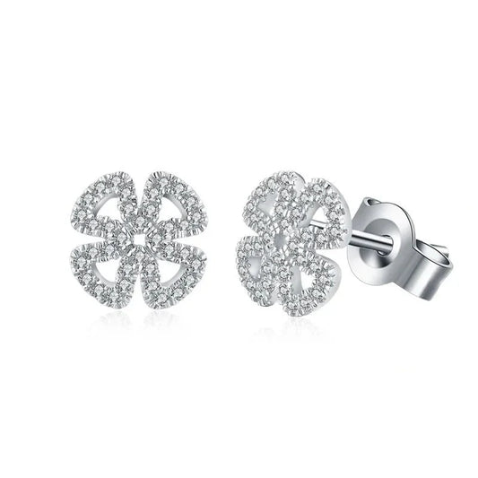 Moissanite D Color Solitaire Stud Earrings 925 Sterling Silver For Women Gift