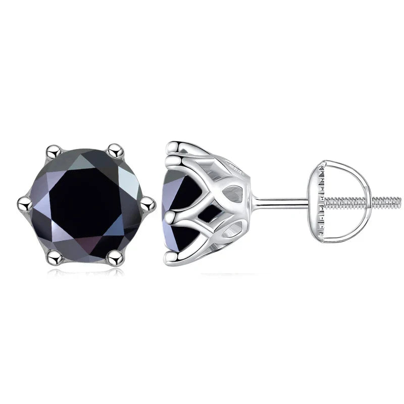 Moissanit-Ohrstecker 0,5-2CT mit Schraubverschluss S925 Sterlingsilber 18K vergoldet