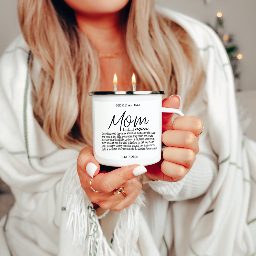 Mothers Day Candle Mug 16oz Reusable Metal Candle Soy Gift