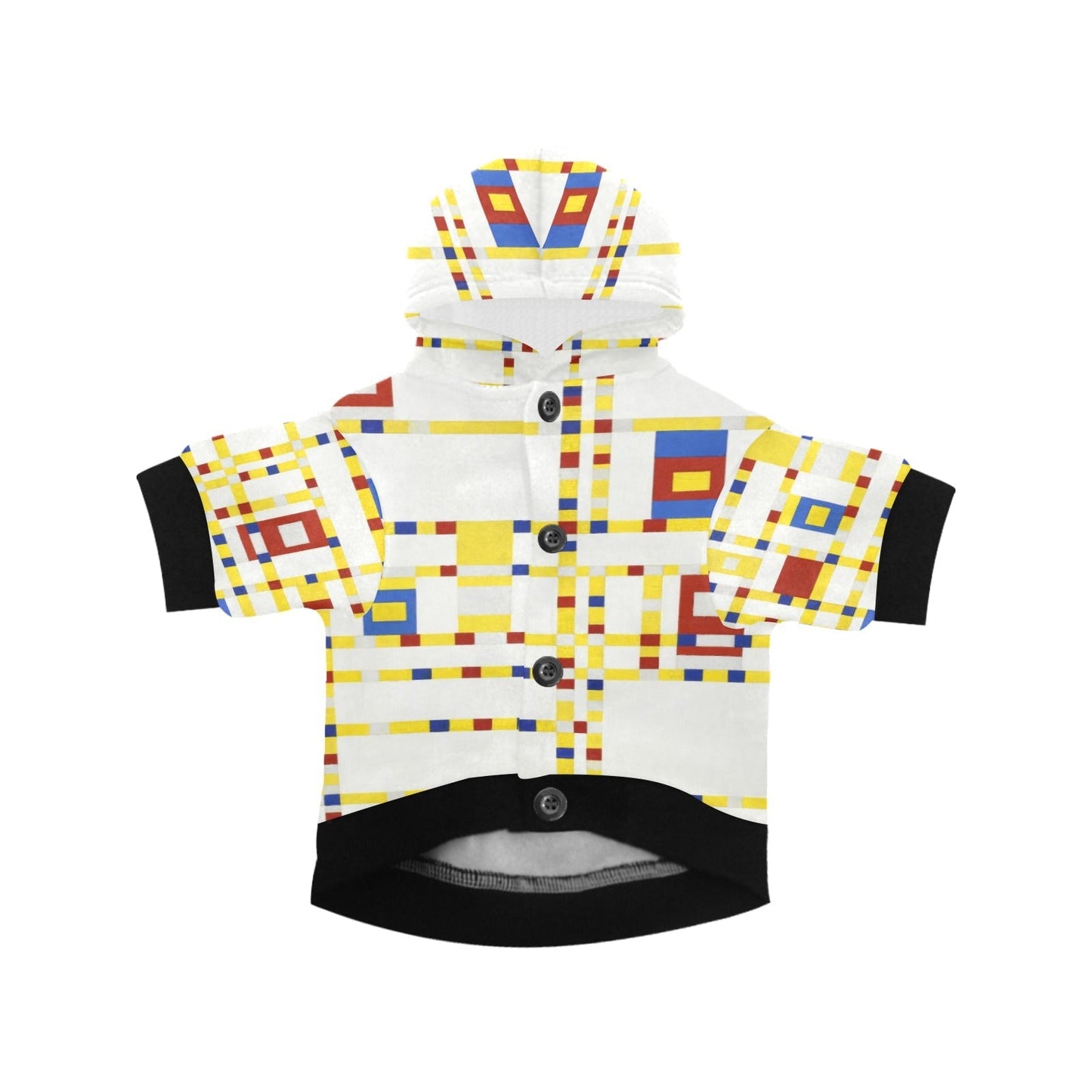 Mondrian Broadway Boogie Woogie Button Hoodie
