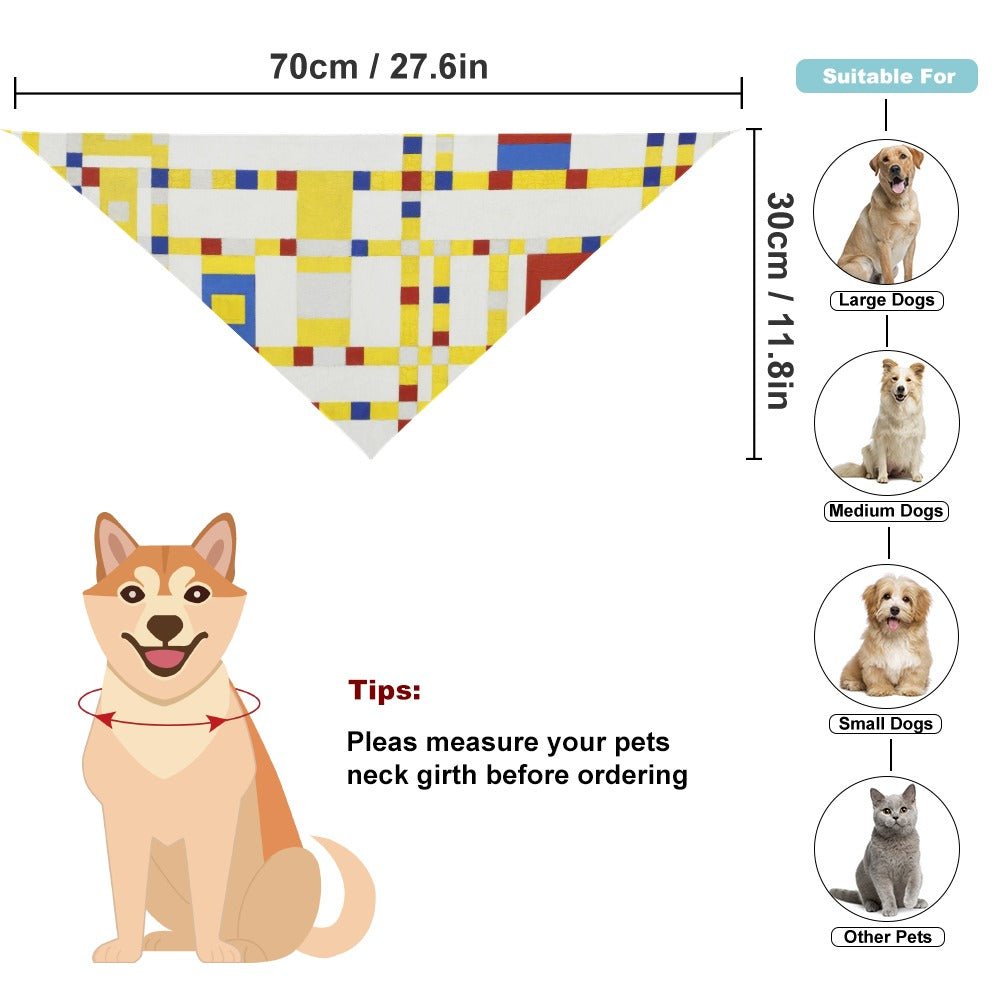 Mondrian Broadway Boogie Woogie Pet Scarf