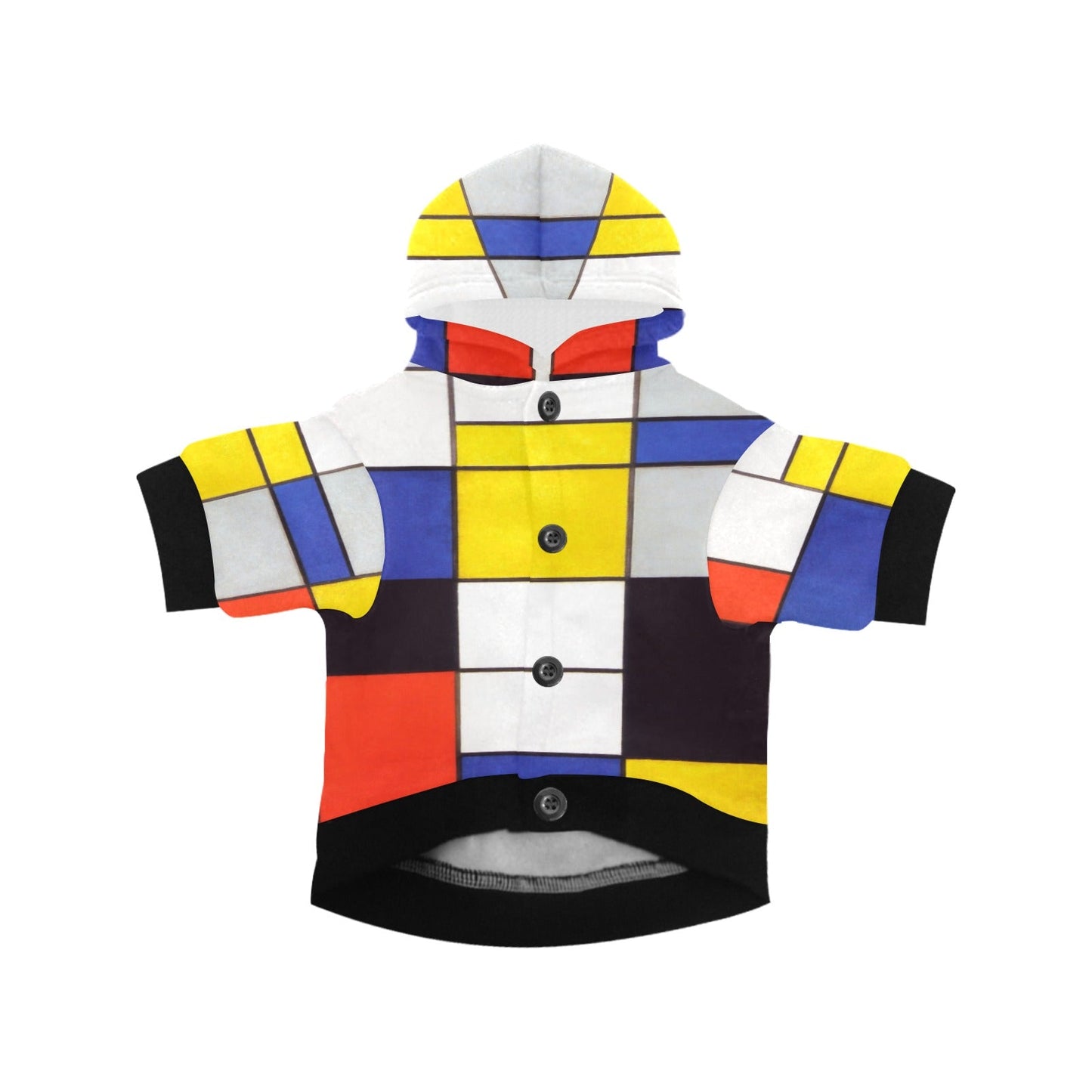 Mondrian Composition A Button Hoodie