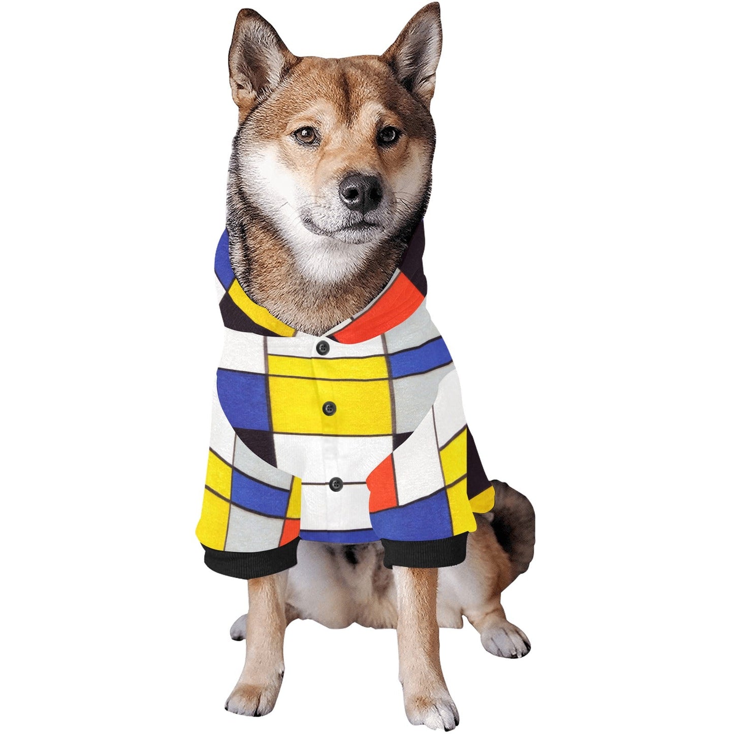 Mondrian Composition A Button Hoodie