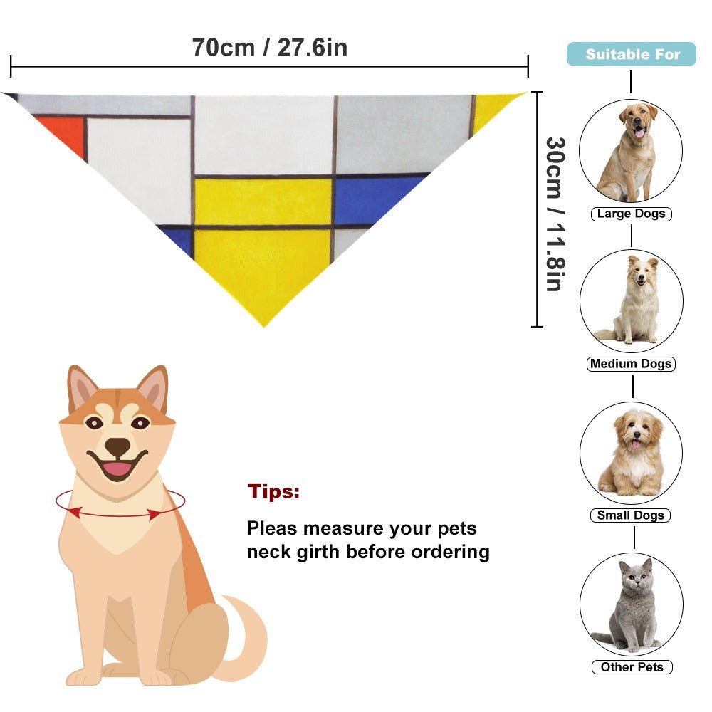 Mondrian Composition A Pet Scarf