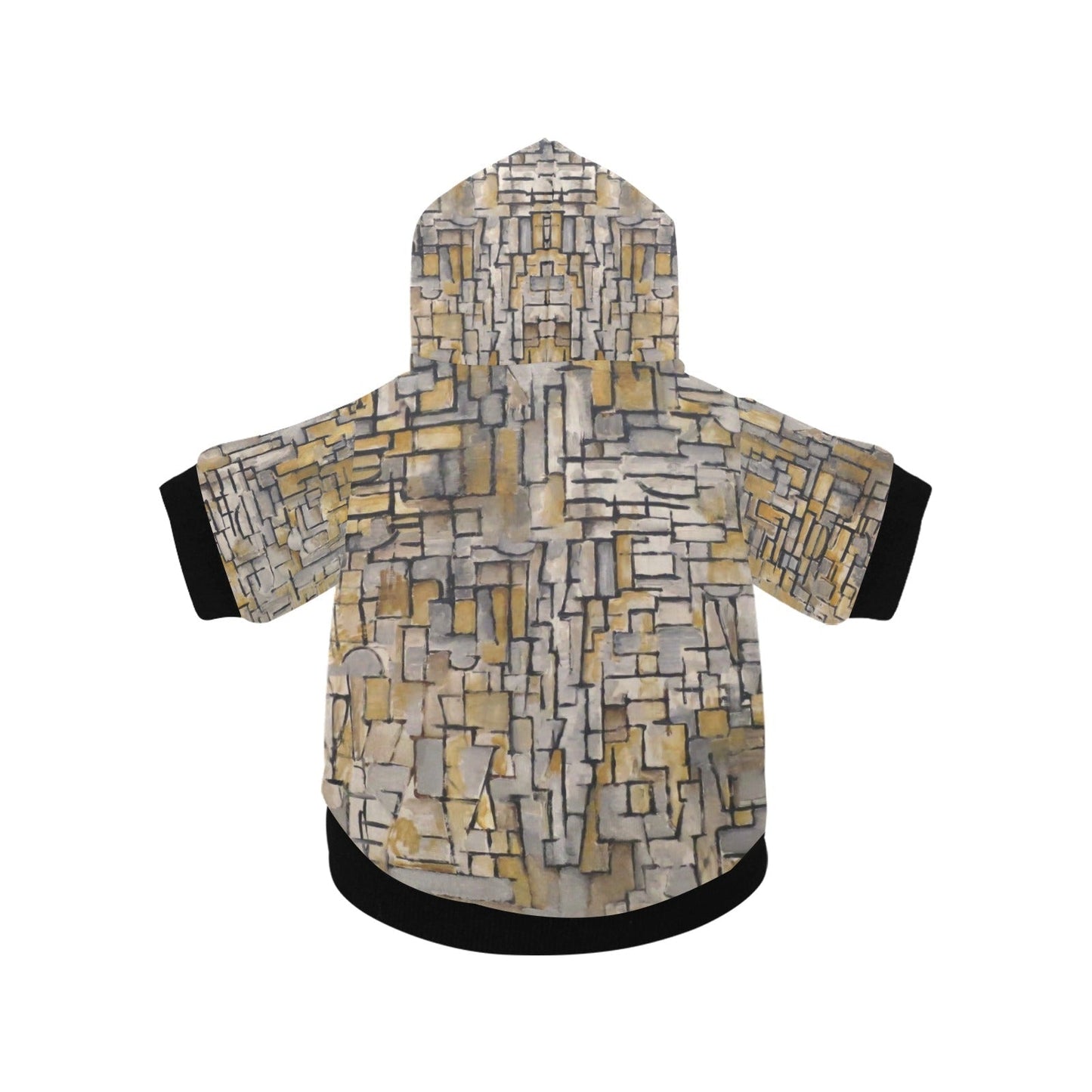 Mondrian Tableau No. 2, Composition No. VII Button Hoodie